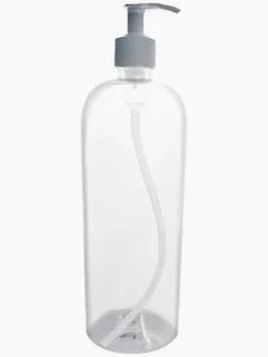500ml Clear PET Round Bottle - Lotion pump top