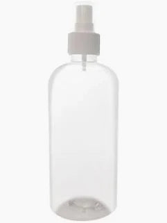 500ml Clear PET Round Bottle - Mist-spray